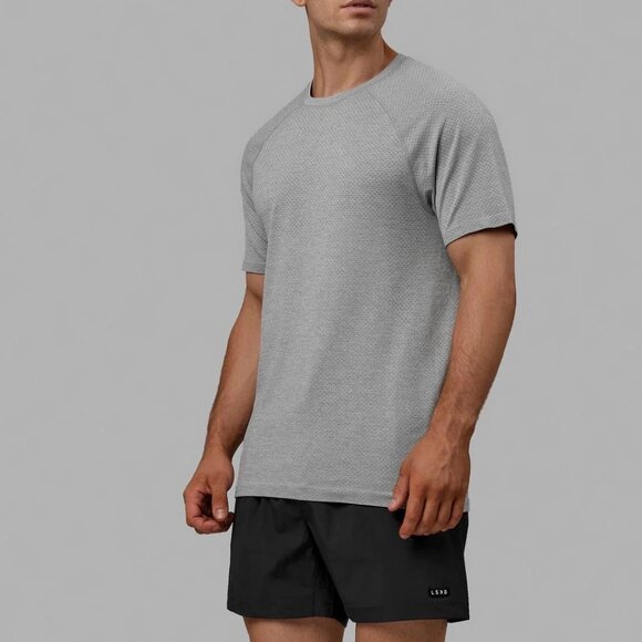 🆕 LSKD AeroFLX Seamless Synthetic Lightweight Micro-mesh Athletic Flex T-Shirt - Picture 3 of 10